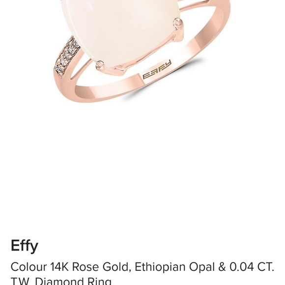 14k gold Green Amethyst and Diamond Effy ring - Picture 6 of 7